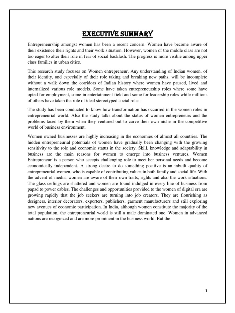 Women Entrepreneurs in India: A Study | PDF | Entrepreneurship ...