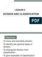 Lesson 5 Division and Classification