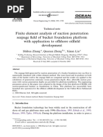 Finite Element Analysis of Suction Penetration Seepage Field of Bucket Foundation Platform With Application To Offshore Oilfield Development