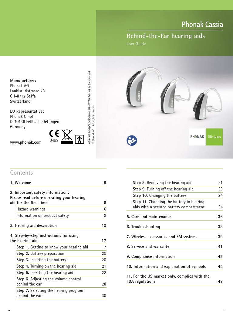 Phonak Hearing Aid User Guide _ PHONAK AUDÉO P90-R USER MANUAL Pdf ...