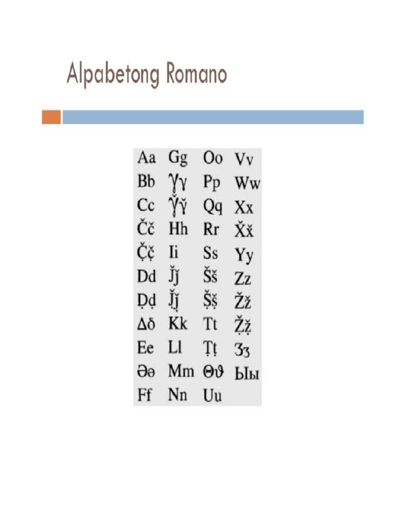 Alpabetong Romano | PDF