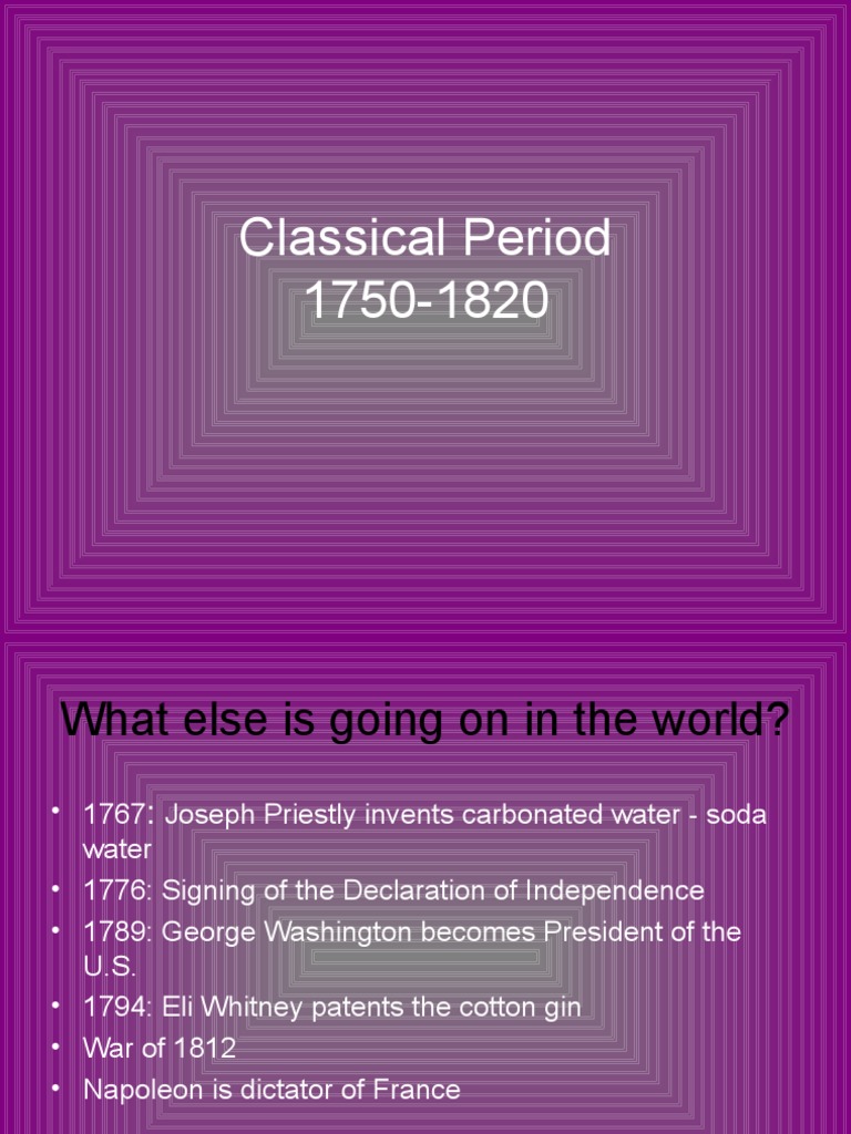 Classical Period 1750-1820 | PDF | Classical Period (Music) | Wolfgang ...
