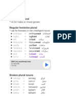 Lesson 9: Masculine Plural Regular Feminine Plural