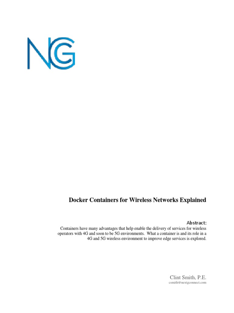 Docker Containers For Wireless Networks Explained | PDF | Virtual ...