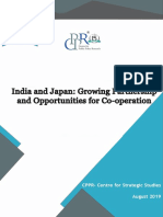 India and Japan: Growing Partnership and Opportunities For Co-Operation