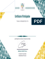 Certificate of Participation: This Is Presented To