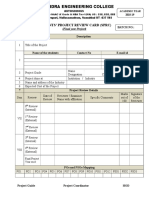 Students' Project Review Card (SPRC) Mech: Batch No.