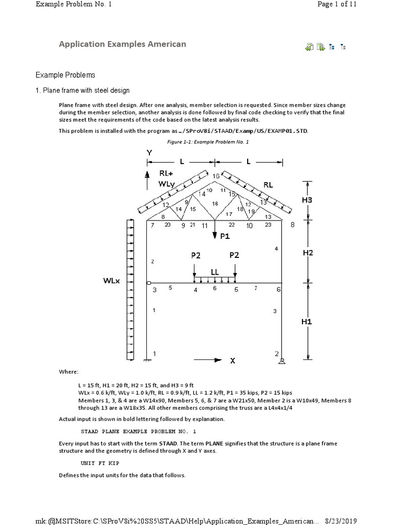 STAAD Steel Frame Design Guide | PDF | Parameter (Computer Programming ...