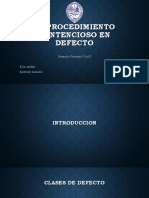 Procedimiento Contencioso en Defecto