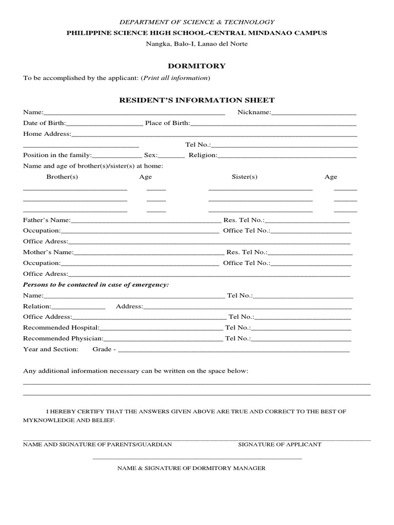 Dormitory Philippine Science High SchoolCentral Mindanao Campus PDF