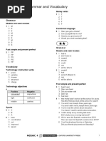 Answer Key Grammar and Vocabulary: Starter Unit