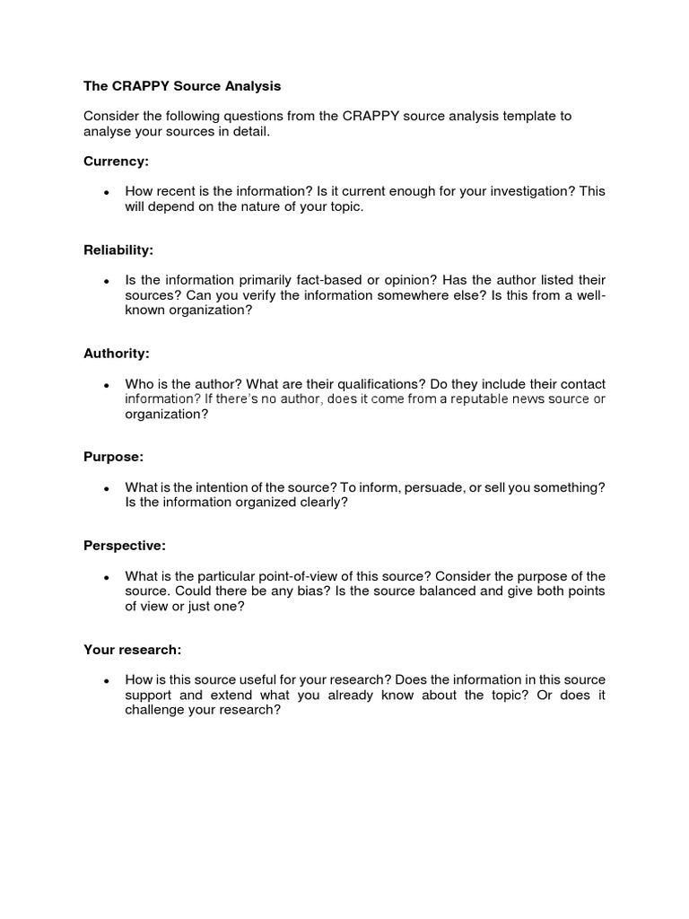 The CRAPPY Source Analysis | PDF