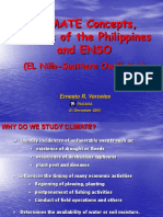 CLIMATE Concepts, Climate of The Philippines and ENSO: (EL Niño-Southern Oscillation)