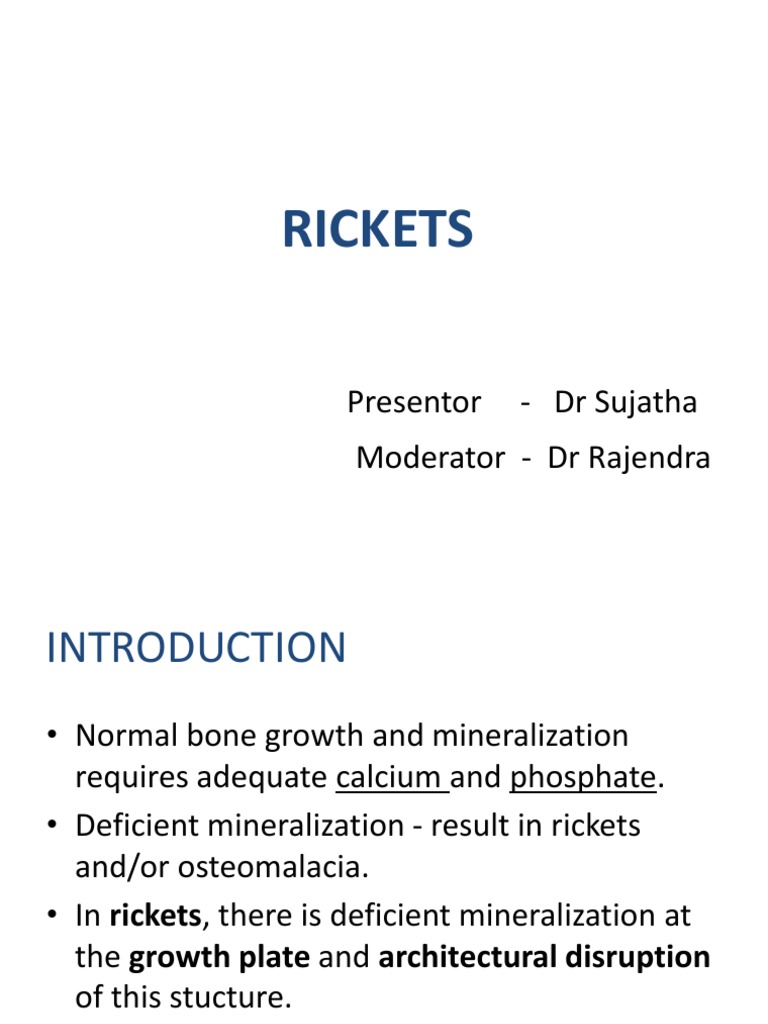 Rickets Part 1 | PDF | Vitamin D | Vitamin