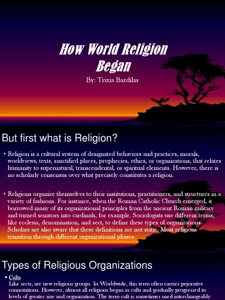 How World Religion Began PDF Christian Denomination Religious Faiths