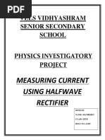 Vels Vidhyashram Senior Secondary School: Measuring Current Using Halfwave Rectifier