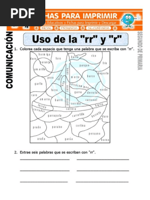 Ficha De Uso De Rr Y R Para Segundo De Primaria 1 Doc