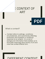 THE CONTEXT OF ART