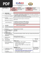 School Grade Level Teacher Learning Area Teaching Dates and Time Quarter