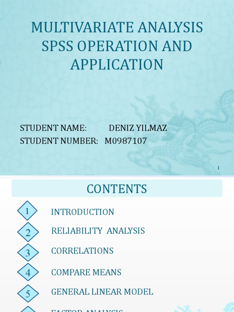 Multivariate Analysis Using SPSS | PDF | Ordinary Least Squares ...