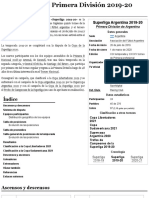 Superliga Argentina de Futbol 2019 2020