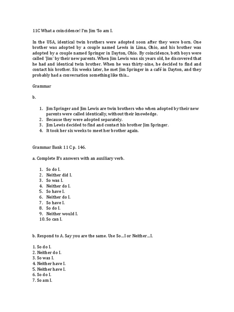 11C Answers Preintermediate | PDF | Language Arts & Discipline ...