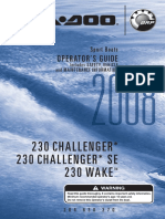 SeaDoo Challenger Wake 230 (2008) Operator Guide
