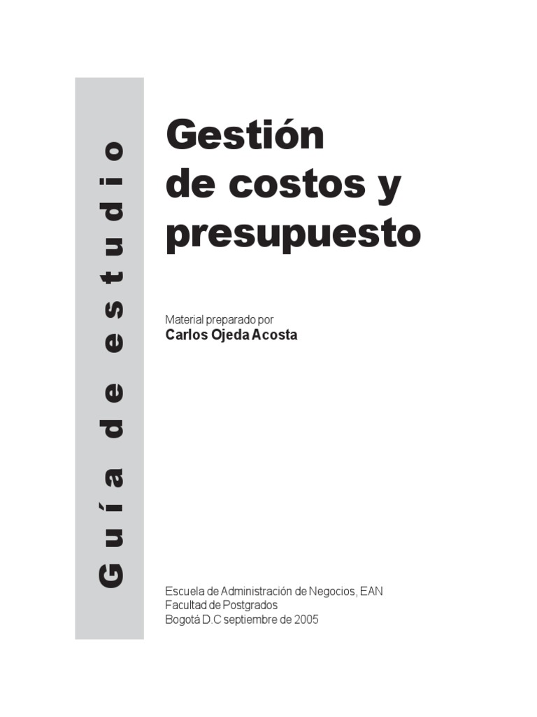 Gestión de Costos y Presupuesto | PDF | Presupuesto | Costo