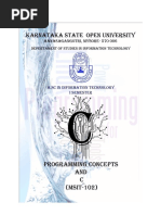 MSIT-102 Programming Concepts and C