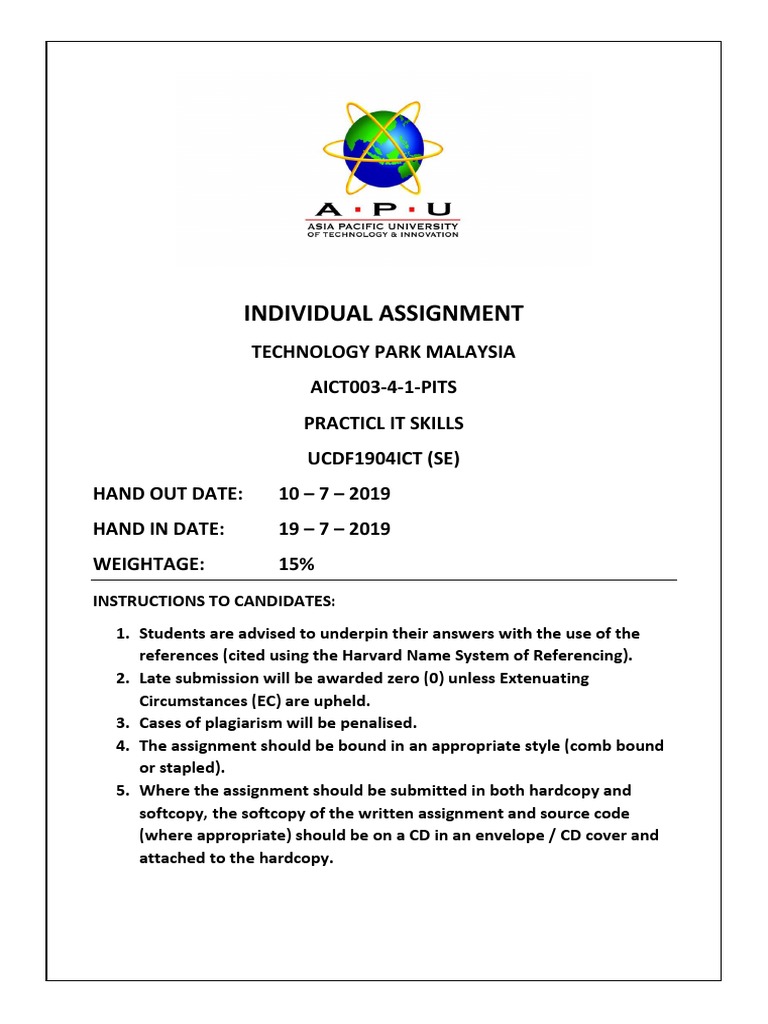 Assignment Cover Page | PDF