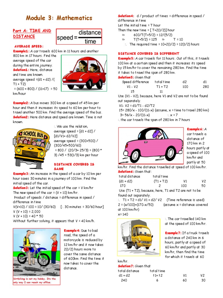 Module 3 Math | PDF | Speed