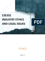 CSE332 Industry Ethics and Legal Issues