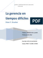 " La Gerencia en Tiempos Dificiles" Peter Drucker