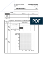 Answer Sheet: Experiment I. Determination of The Densities of Fruit Juices