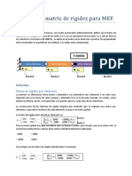 Ejemplo de Matriz de Rigidez para MEF