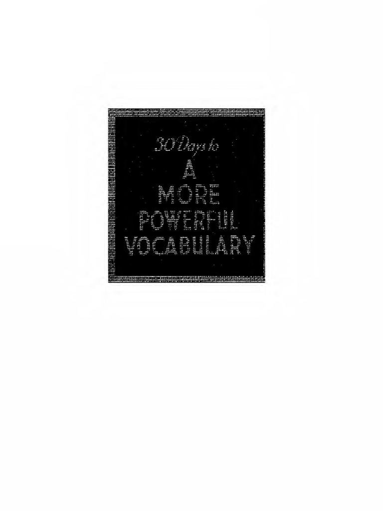 30 Days To A More Powerful Vocabulary Text Pdf Vocabulary