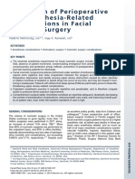 Prevention of Perioperative and Anesthesia-RelatedComplications in FacialCosmetic Surgery