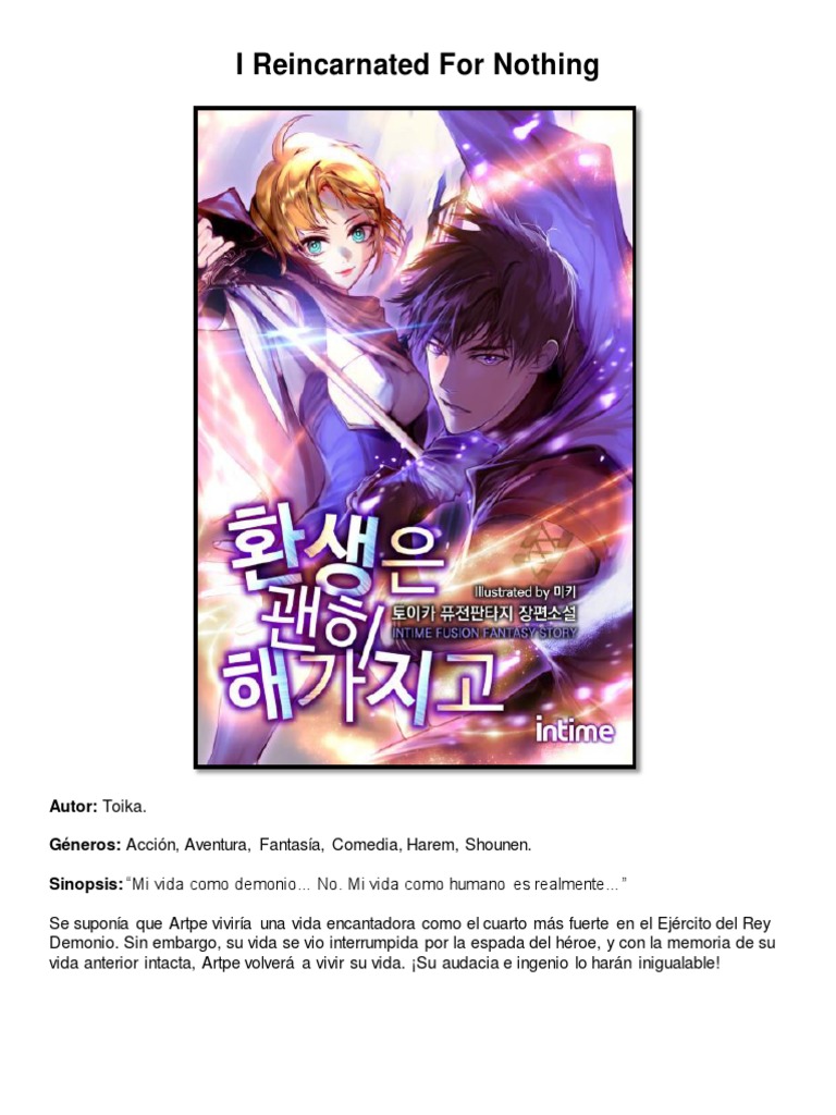 I Reincarnated For Nothing PDF Demonios Héroe