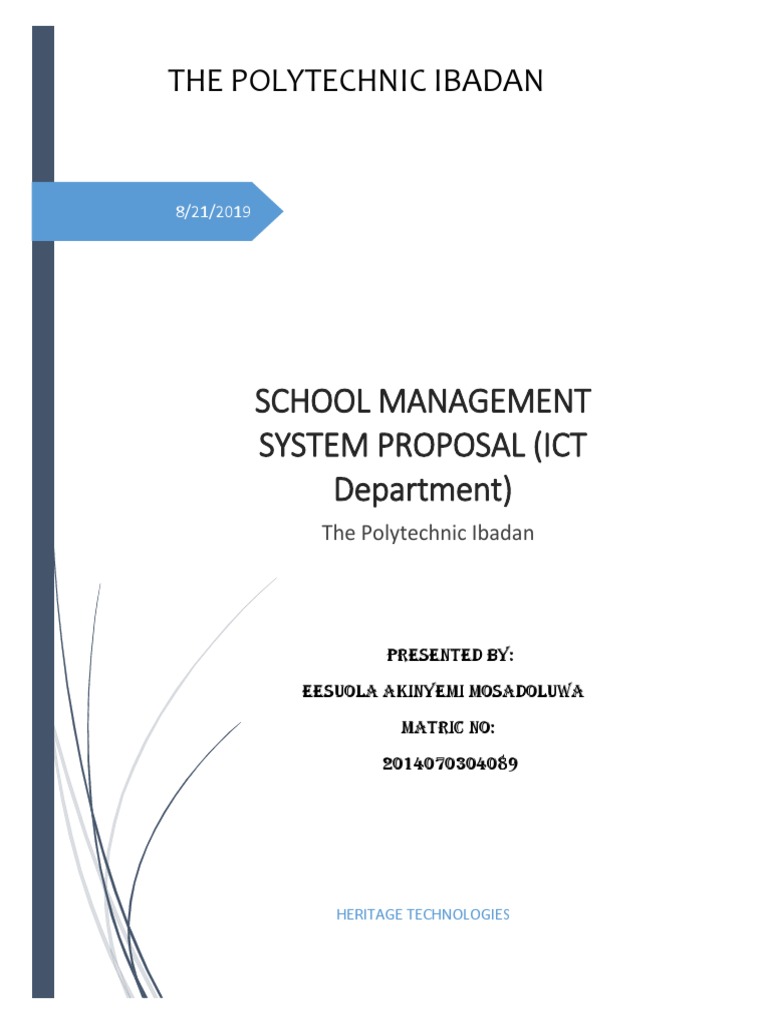 School Management System Proposal | PDF | Websites | Domain Name