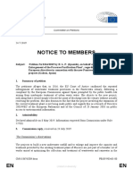 Notice To Members: European Parliament