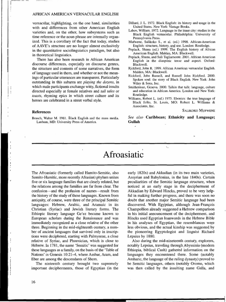 Afroasiatic Language Family Overview | PDF | Language Families | Languages