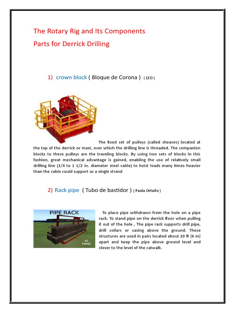 Rotary Rig Components Overview | PDF | Casing (Borehole) | Drilling Rig