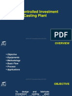 PLC Controlled Investment Casting Plant: AU MTS FYP-I Presentations Session (2014-2018)