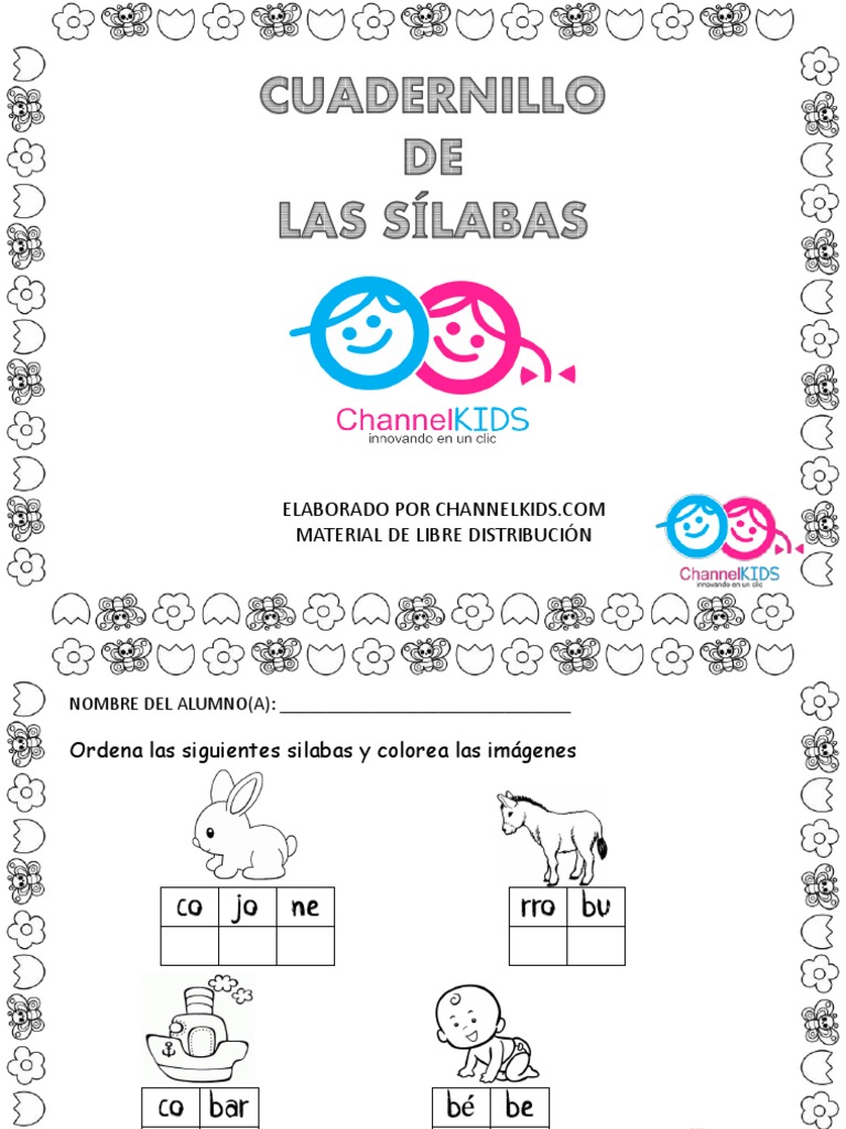 Silabas para Niños PDF | PDF | Métodos y materiales de enseñanza