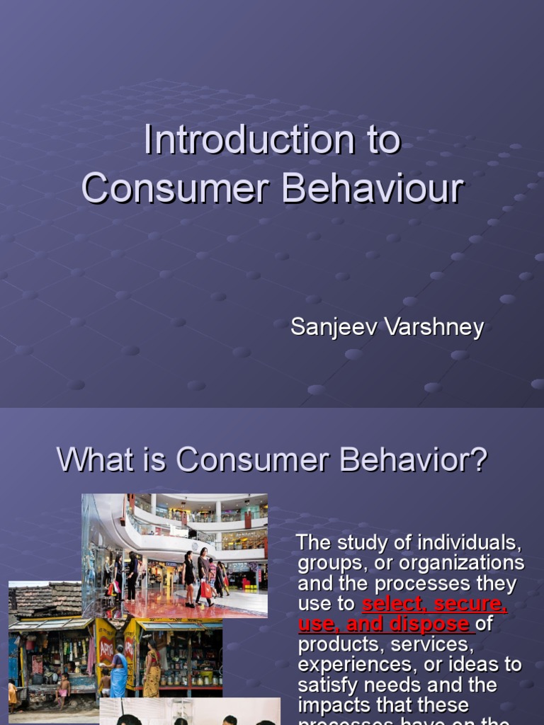 Introduction To Consumer Behaviour | PDF | Career & Growth