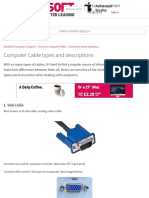 Computer Cable Types and Descriptions