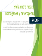Diferencia Entre Mezcla Homogénea y Heterogénea