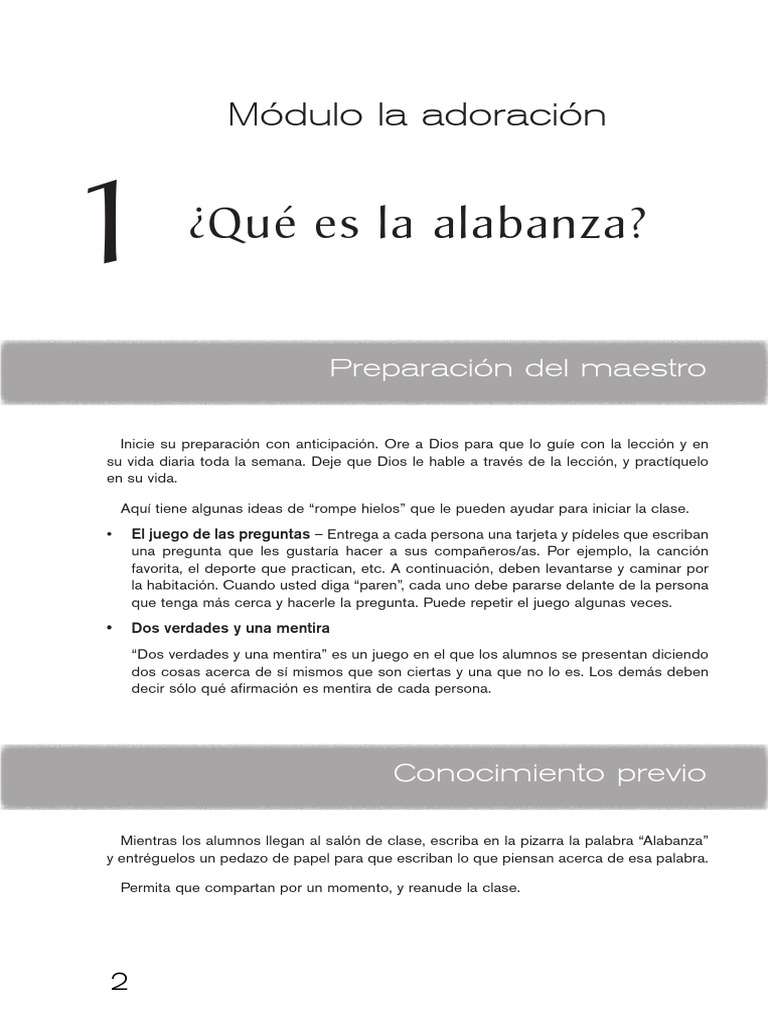 Formas de Alabanza a Dios para Niños | PDF | Salmos | Dios