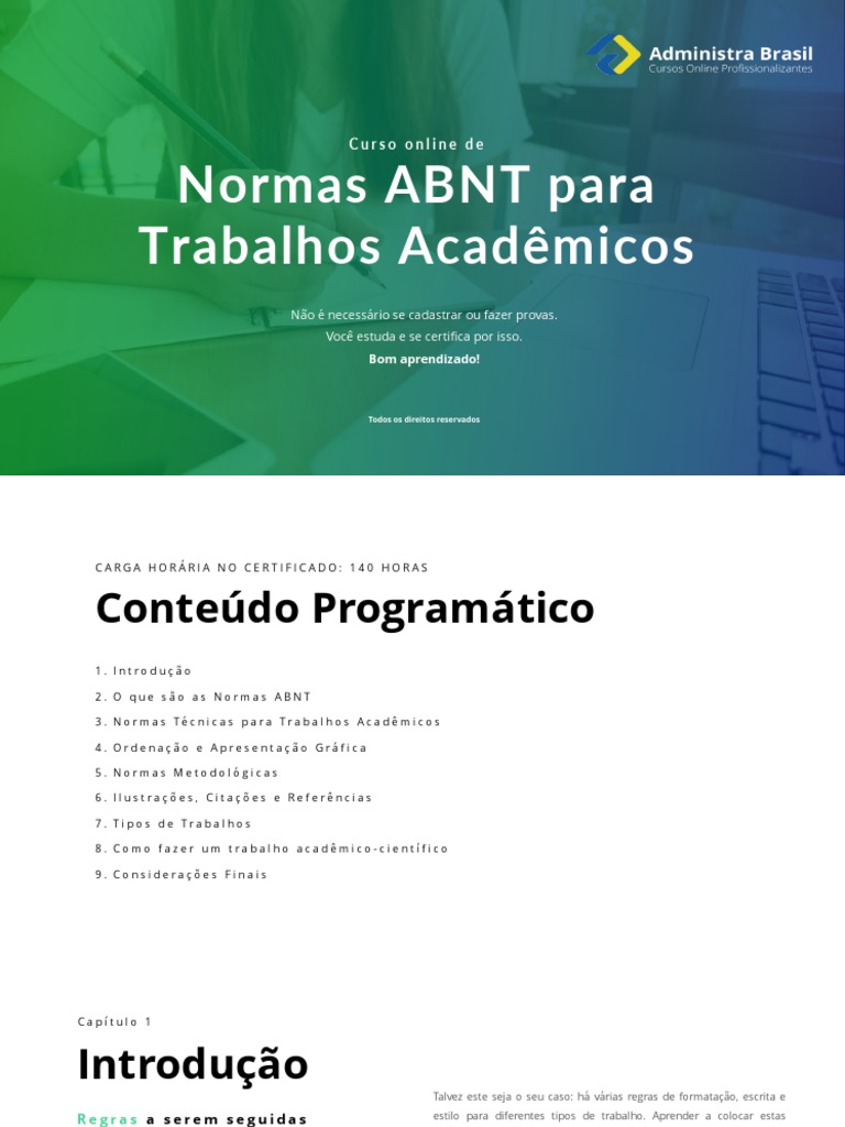 Normas ABNT para Trabalhos Acadêmicos | PDF | Citação | Mestrado