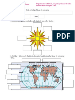 2 Guia de Ejercicio Tema Linea Del Ecuador Meridiano de Greenwich Tropicos Circulos Polares y Hemisferios